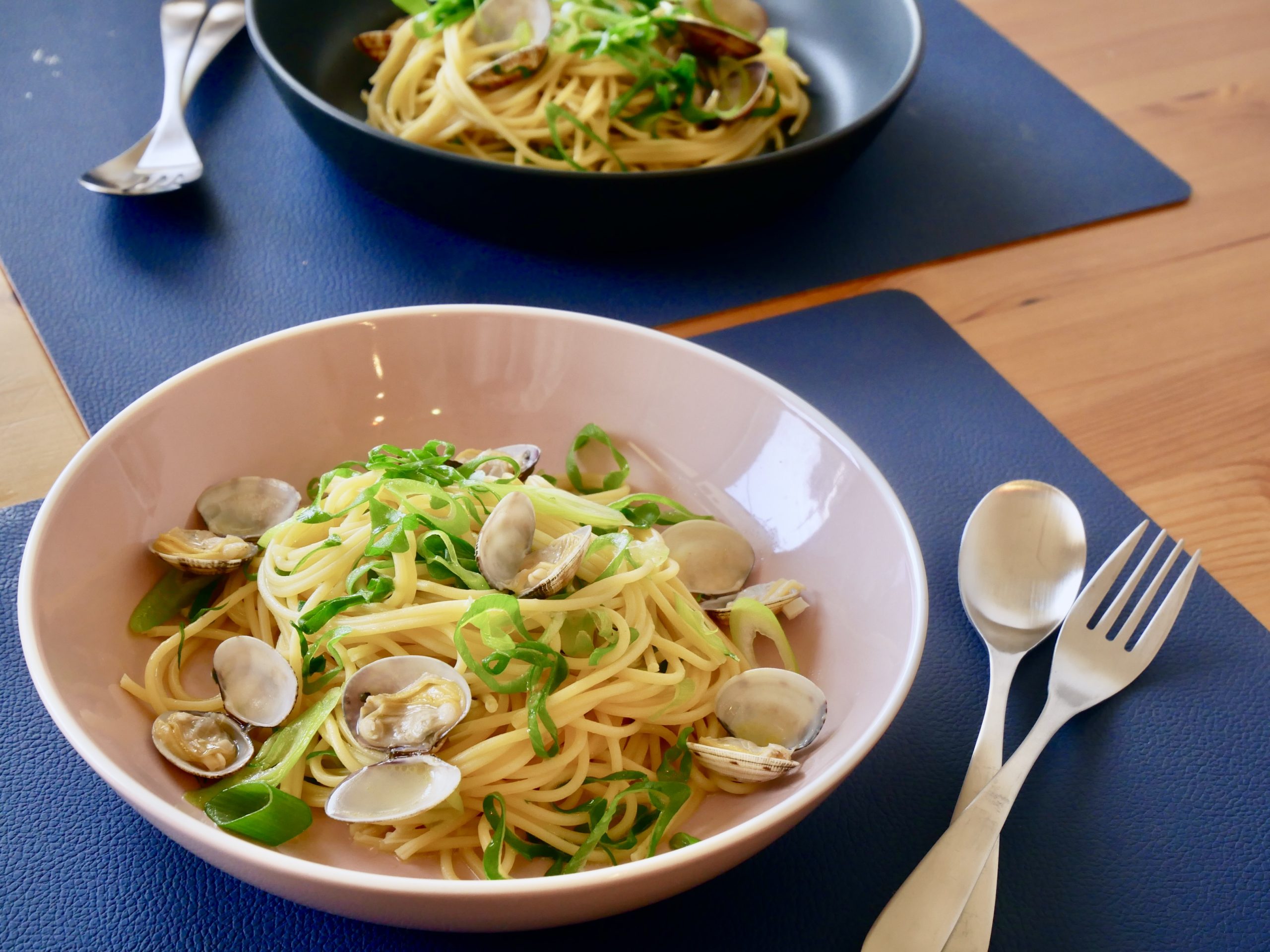 九条ねぎとあさりのパスタ